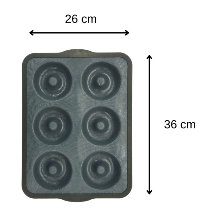 Moule 6 donuts 36 x 26 cm Zenker Silicone fibre de verre