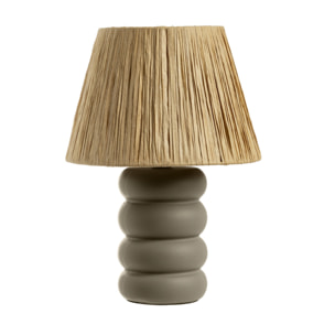 Lampada Da Tavolo Comodino Ricaricabile Accensione On/Off Modello Atene Small Biege