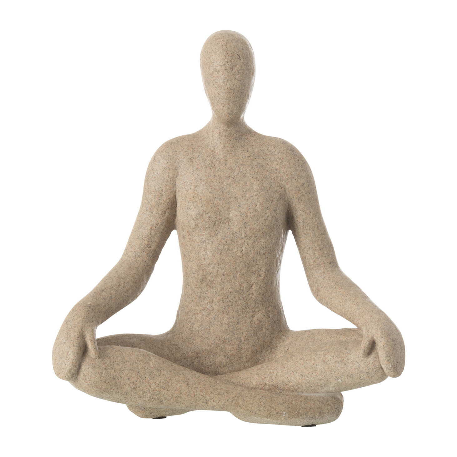 J-Line décoration Figurine Yoga - polyrésine - beige