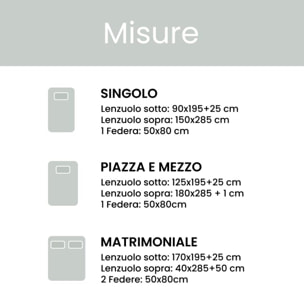 Intrecci – Completo lenzuola in cotone Matrimoniale