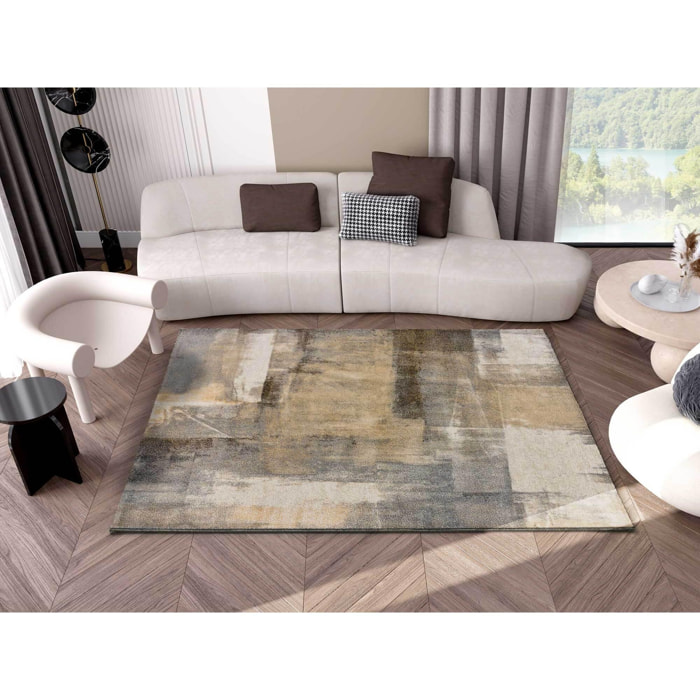 CREAM Alfombra geométrica en tonos beige, varias medidas disponibles