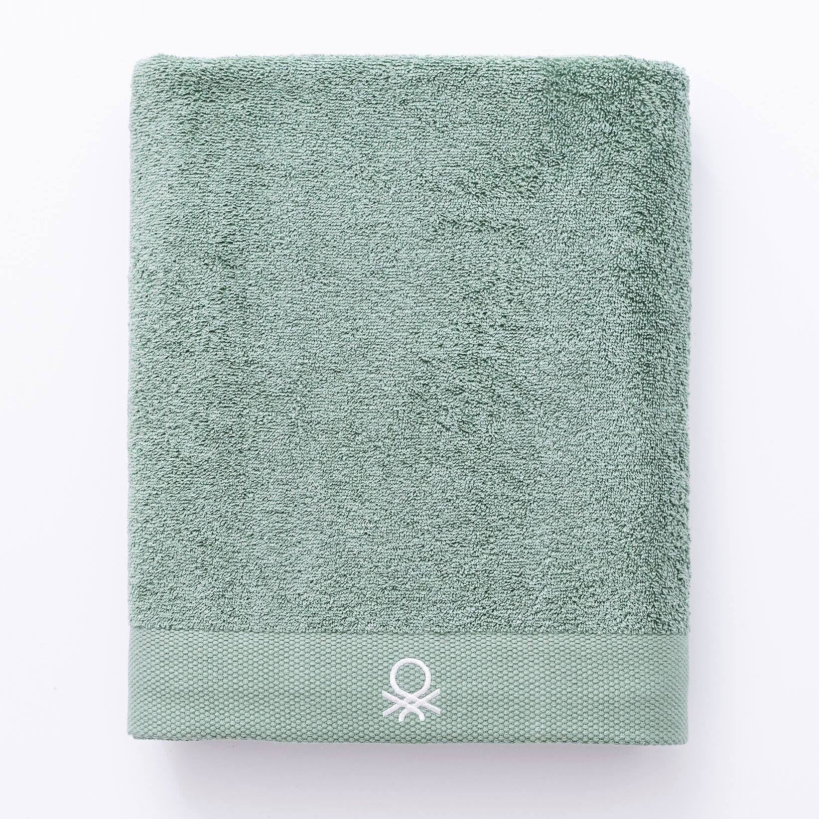 Toalla de baño 90x150cm 100% algodón 450gsm en color verde - suave, absorbente y secado rápido