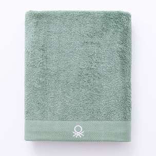 Toalla de baño 90x150cm 100% algodón 450gsm en color verde - suave, absorbente y secado rápido