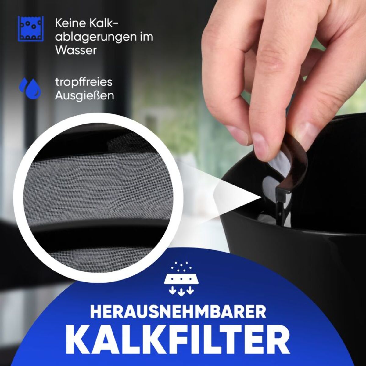 Bouilloire 1,7L 2200W Noir Clatronic WK3819-Noir