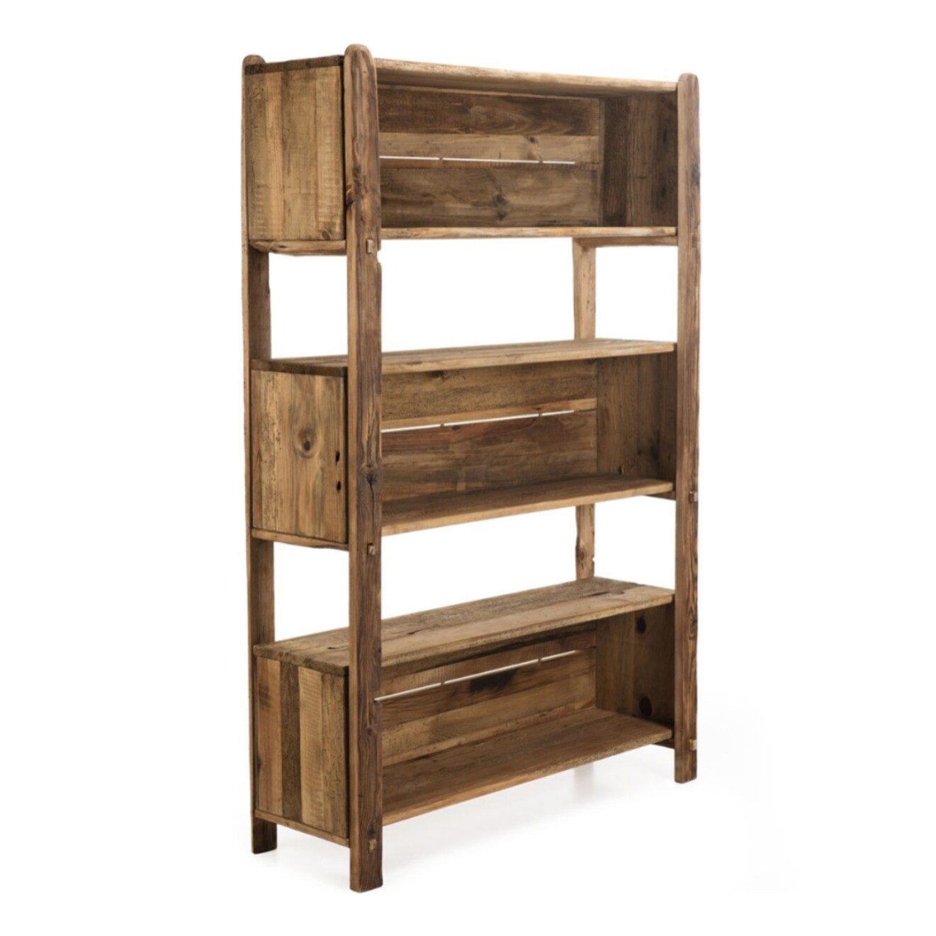SANDY - Étagère marron 5 niveaux bois Pin recyclé
