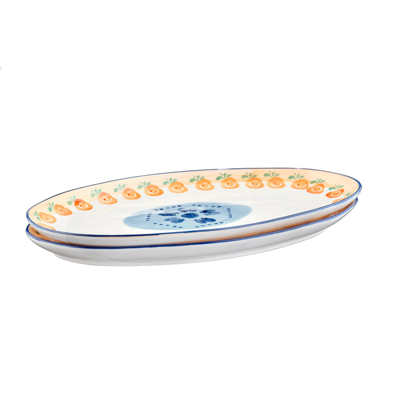 Plateau de service NAPOLI 36,5 x 22cm - 2 pièces - Agrume
