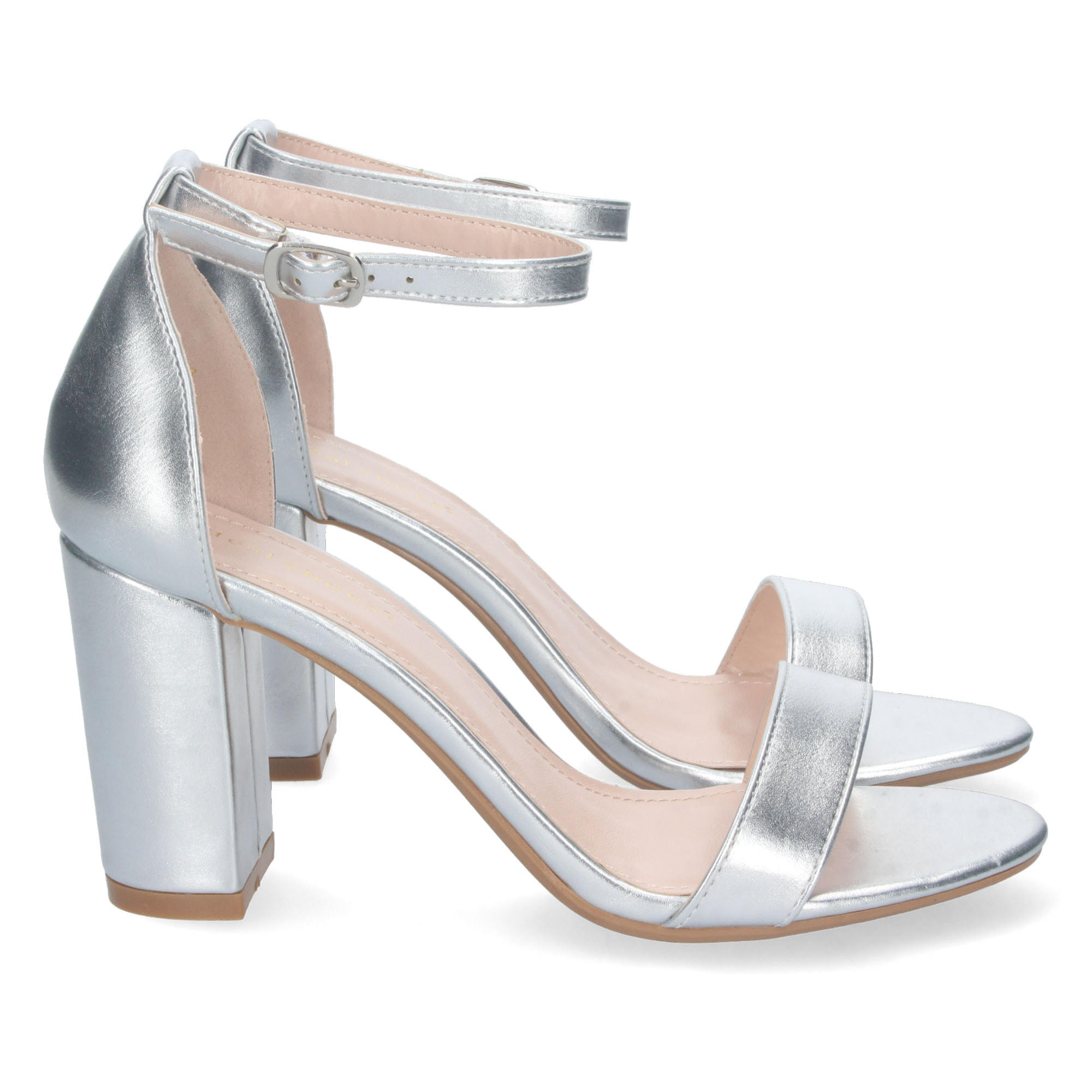 Sandalia de Tacon con Pala Simple y Hebilla