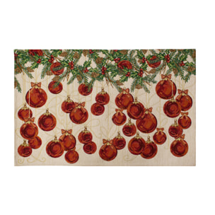 Tappeto Ingresso Arredo Natalizio Palline