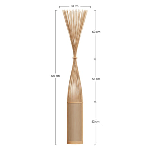 Lampadaire en bambou naturel - Huron