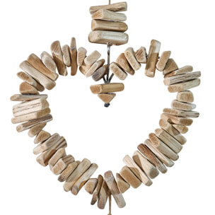 Décoration murale coeur Agnes H94cm en bois