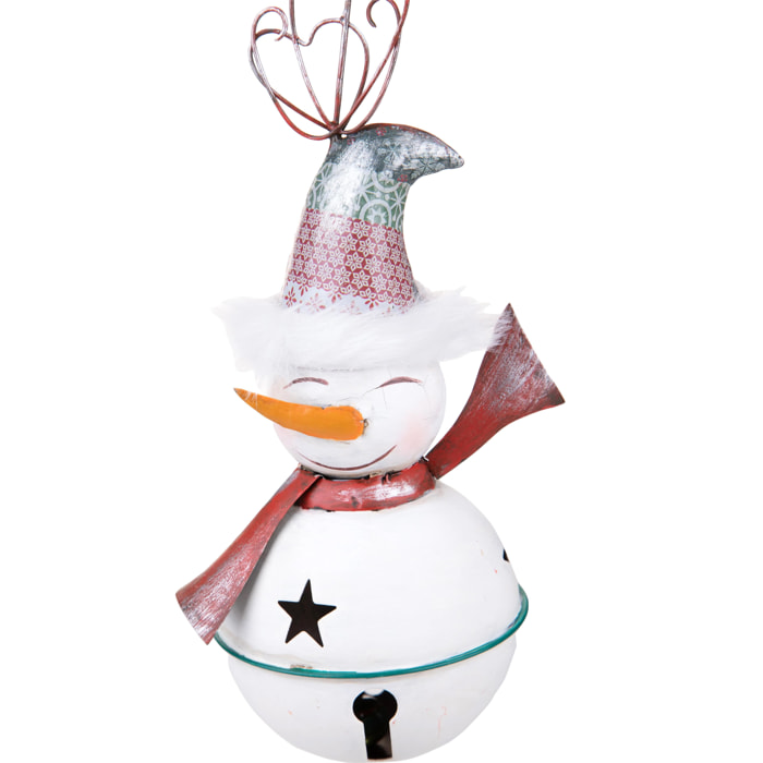 Sfera D.11 Cm con Pupazzo Neve - Pezzi 1 - Colore:Bianco - Bianchi Dino - -