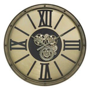 Horloge "Parker" argent D80cm