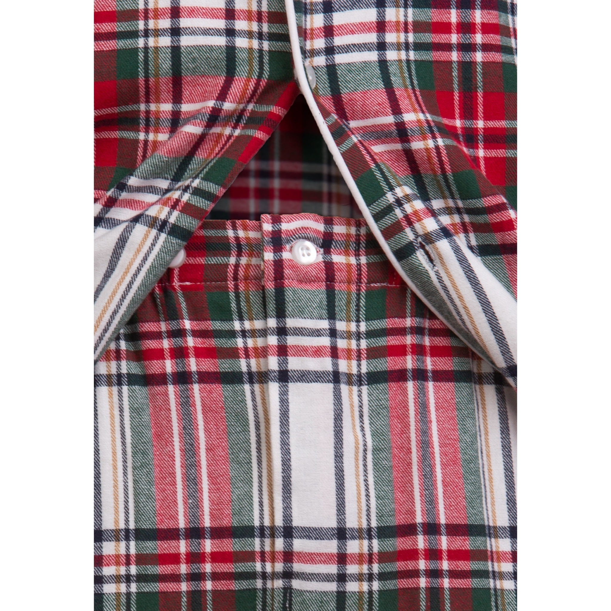 PIGIAMA DONNA flanella invernale quadro bianco e rosso