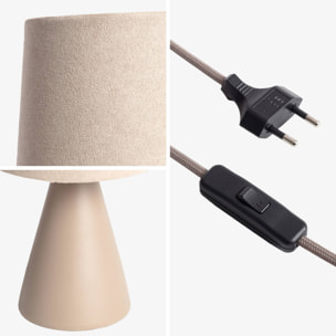 Lampe à poser céramique Alban marron Ø 13cm