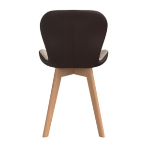 Chaises Gladys - Taupe /  Marron