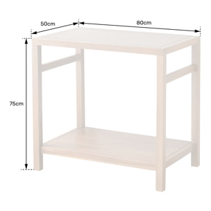 Meuble sous vasque en teck massif 80cm DEWI