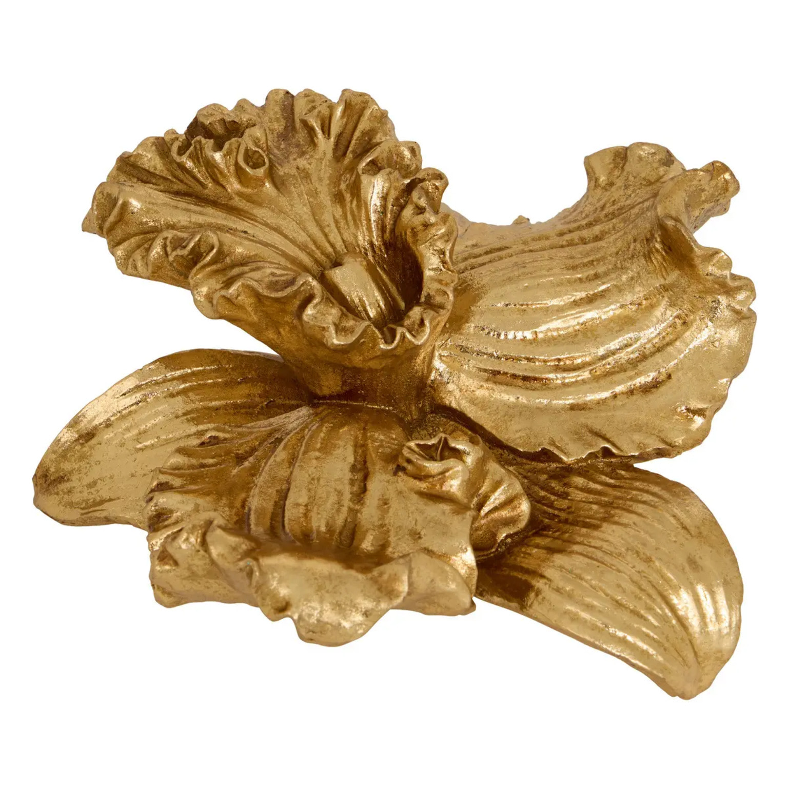 déco à poser fleur Belli H.20cm céramique doré