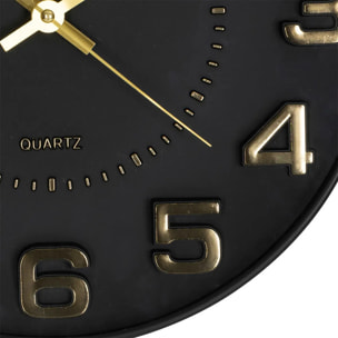 Horloge relief Doris noir D30cm