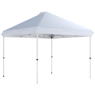 Tonnelle barnum pliable pop-up 3 x 3 m sacs de lestage et transport inclus blanc