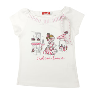 TSHIRT JERSEY BIANCO FASHION LOVERS