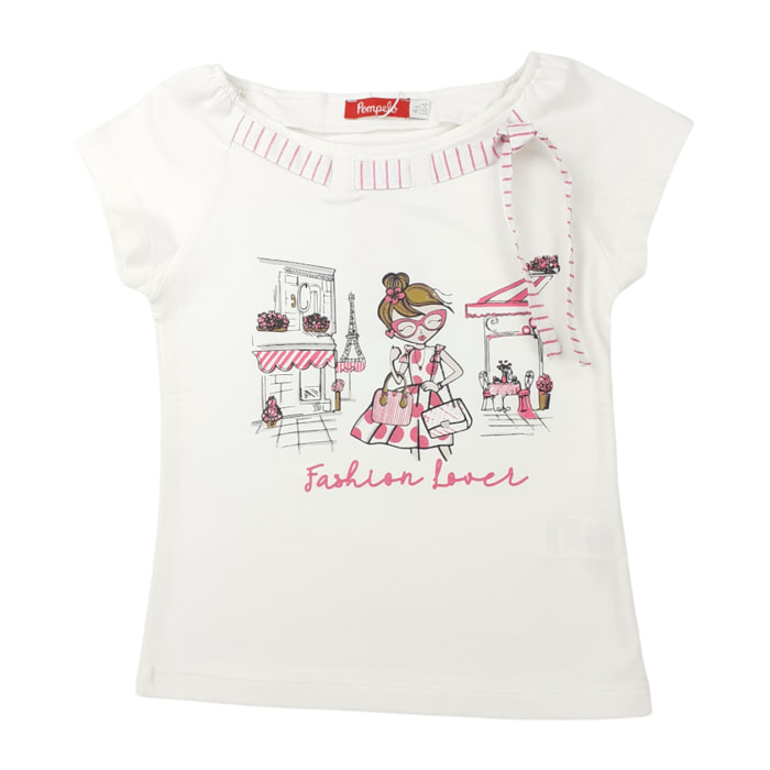TSHIRT JERSEY BIANCO FASHION LOVERS