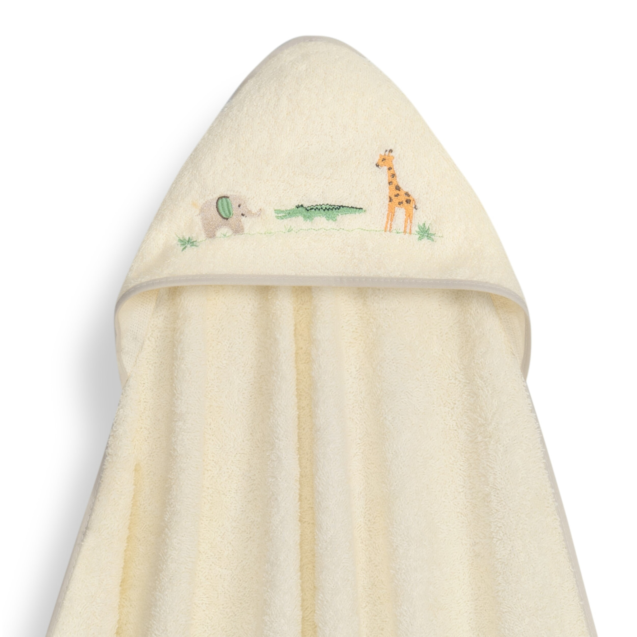 Capa Baño 1X1 Mod Savanna Bordado+ Gorro Beig