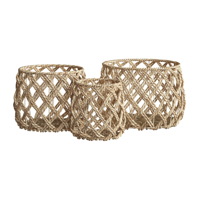 Set de 3 paniers Gillis en fibre naturelle