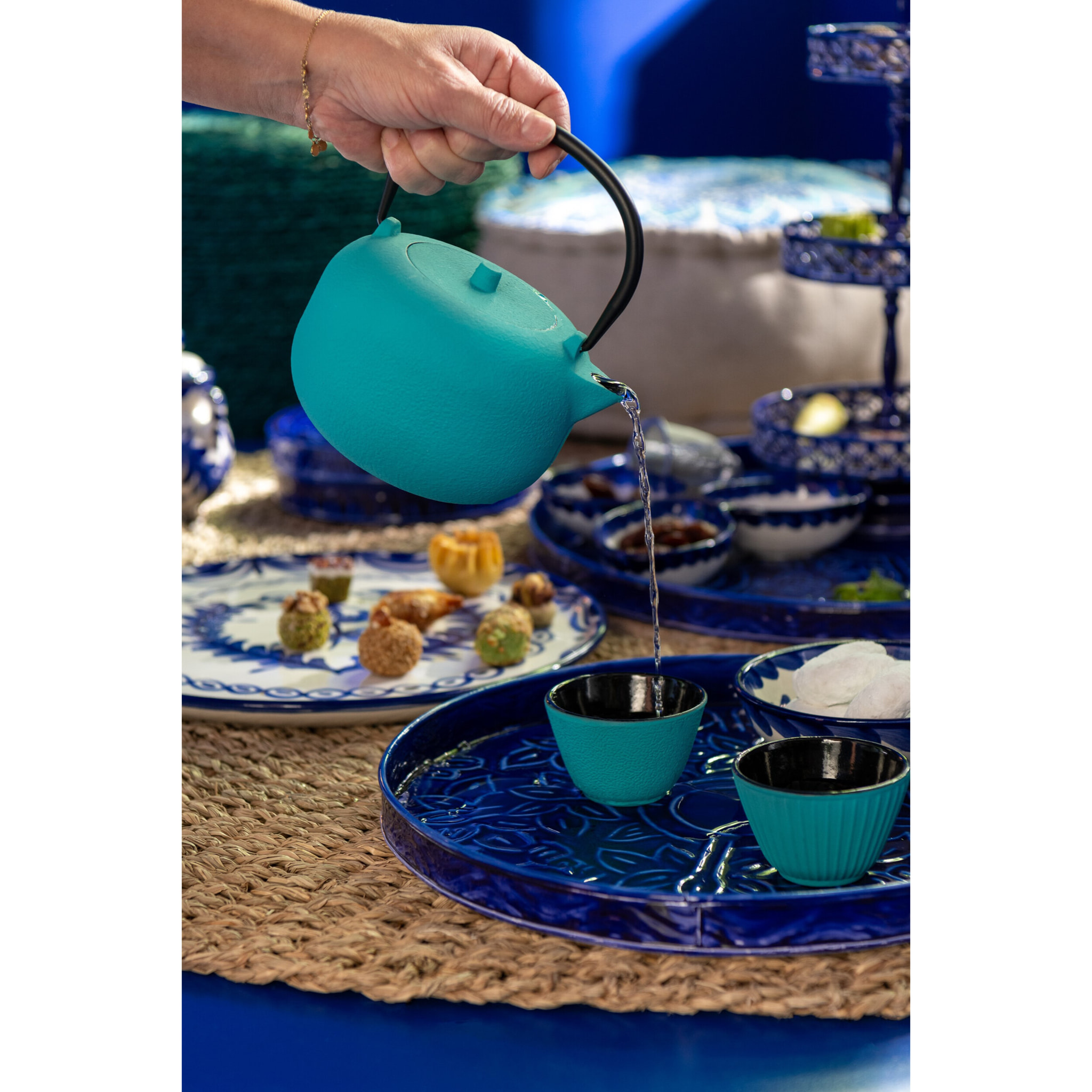 J-Line tasse - métal - bleu clair - 2 boîtes de 2 pcs