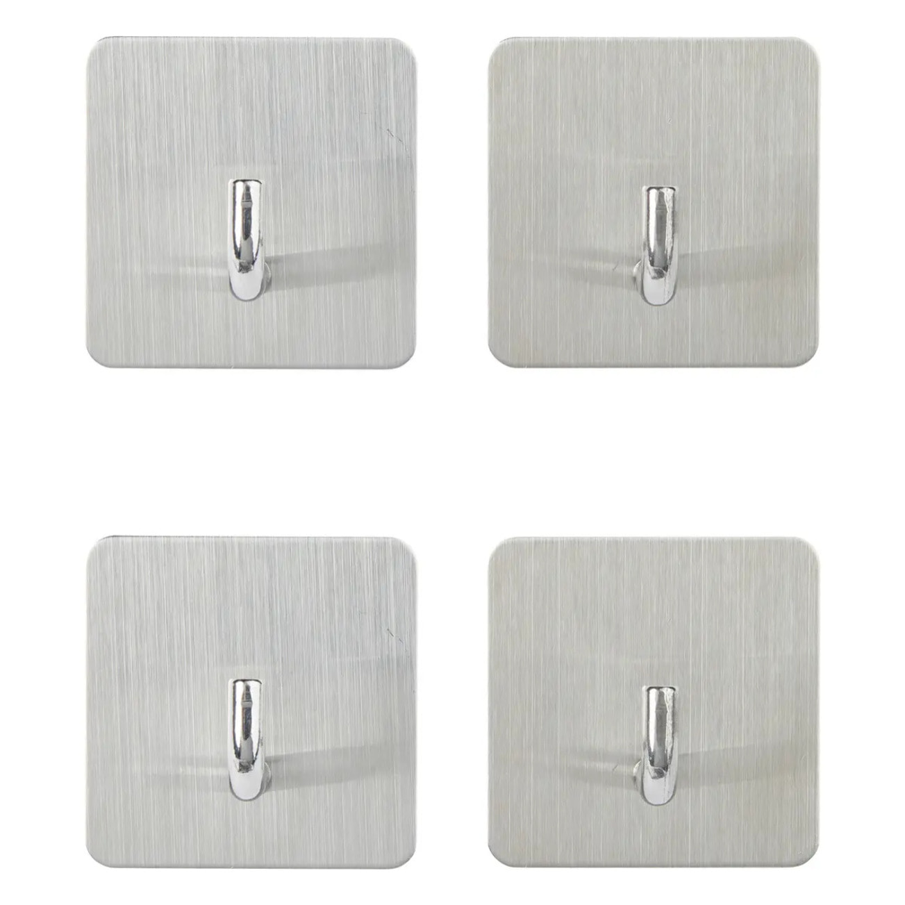 4 patères adhésives "Stiky" 4,5x2,7cm