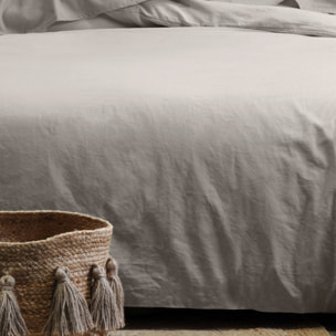 Drap housse uni en coton bio - Beige