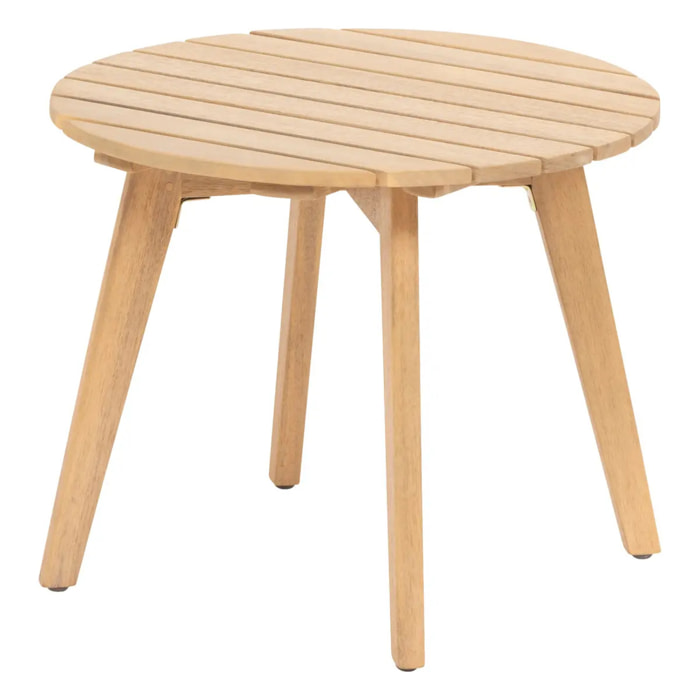 Table d''appoint de jardin ronde "Olvinia" acacia 46x35 cm