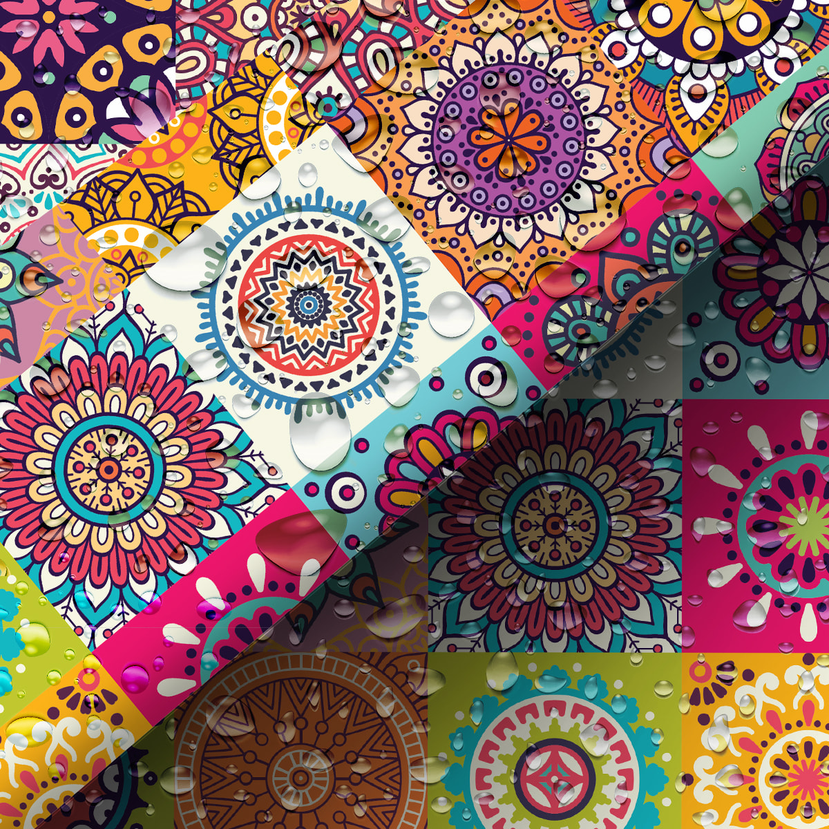 Sticker crédence adhésive - CARRELAGES DU SUD - 60x100cm