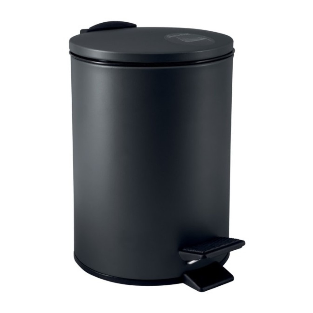 Poubelle à pédale Acier ADELAR 5L Noir mat Spirella