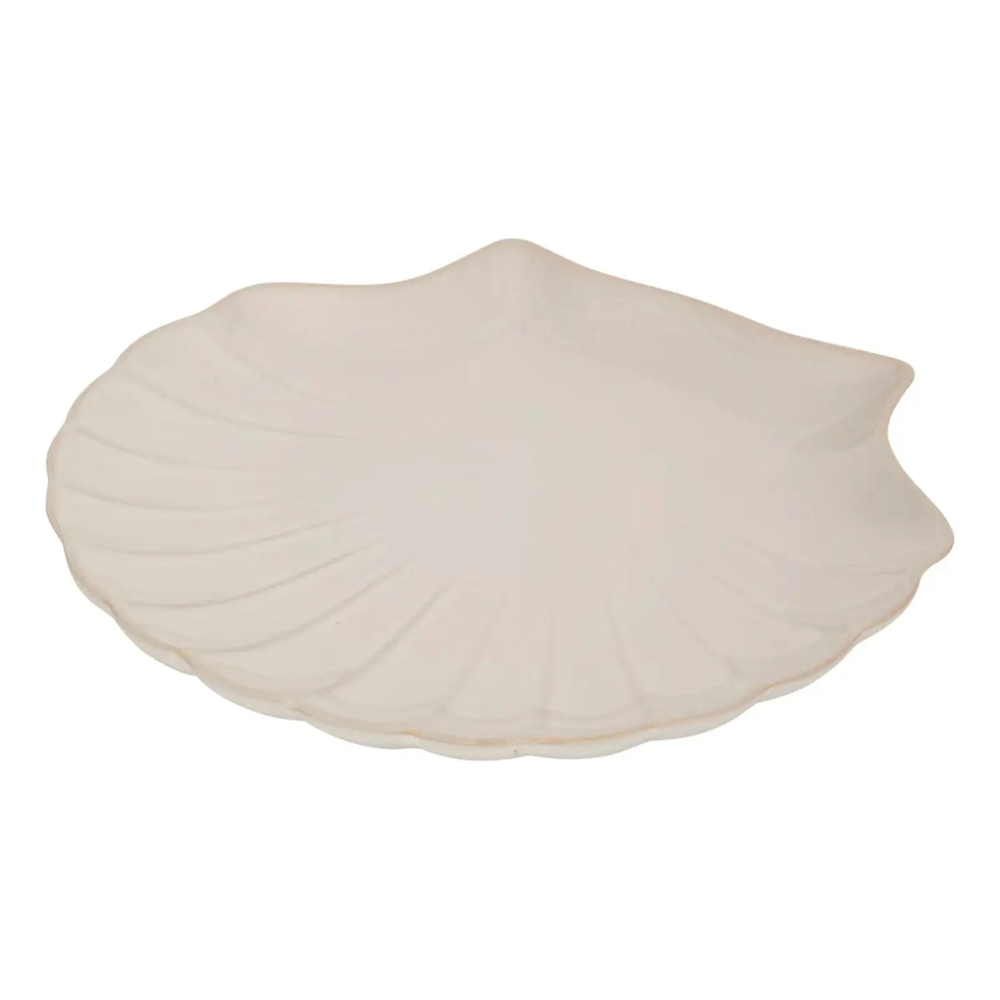 Plat coquillage Oceania 25,2x23,2cm blanc