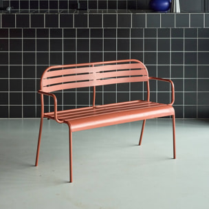 Banc extérieur 2 places acier AMÉLIA