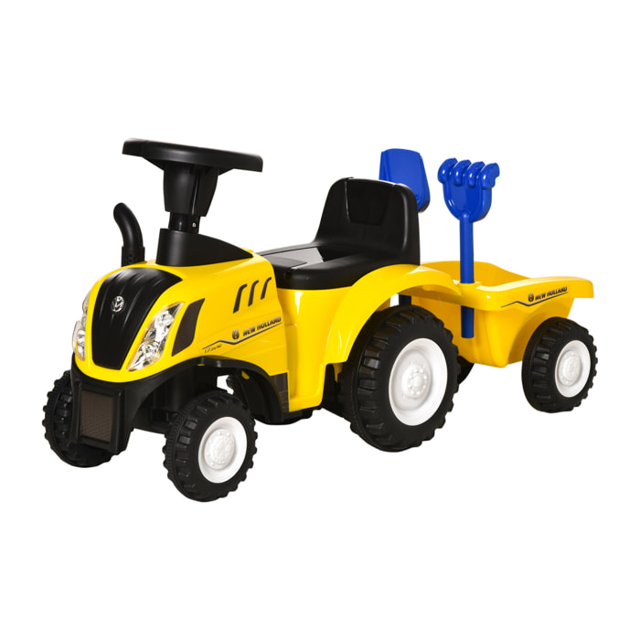 Porteur tracteur remorque licence officielle New Holland T7 effet sonore lumineux jaune