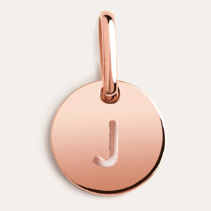 Mini Medallion Letter Plata Baño Oro Rosa