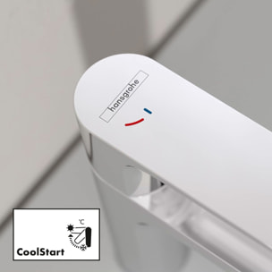 Mitigeur lavabo Rebris S 80 CoolStart avec tirette et vidage