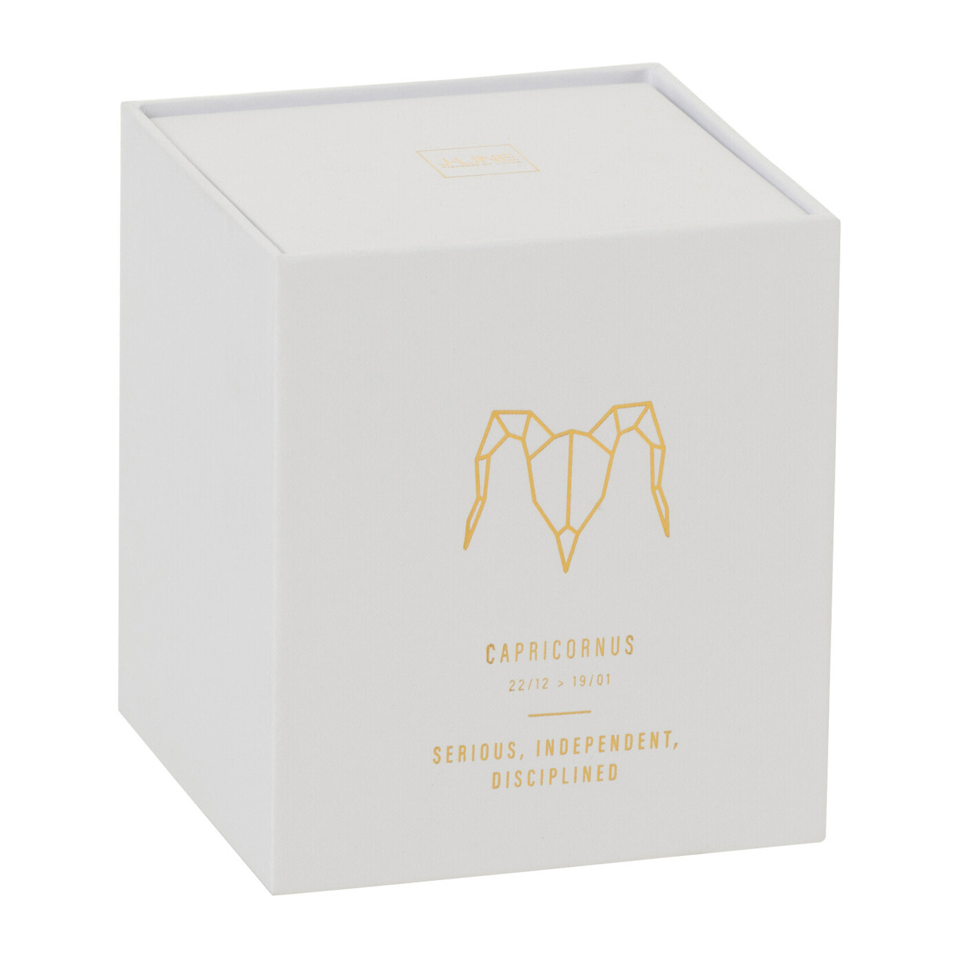 J-Line bougie parfumée Astro Capricorne – Sapphire Amber Tea – blanc - 50H