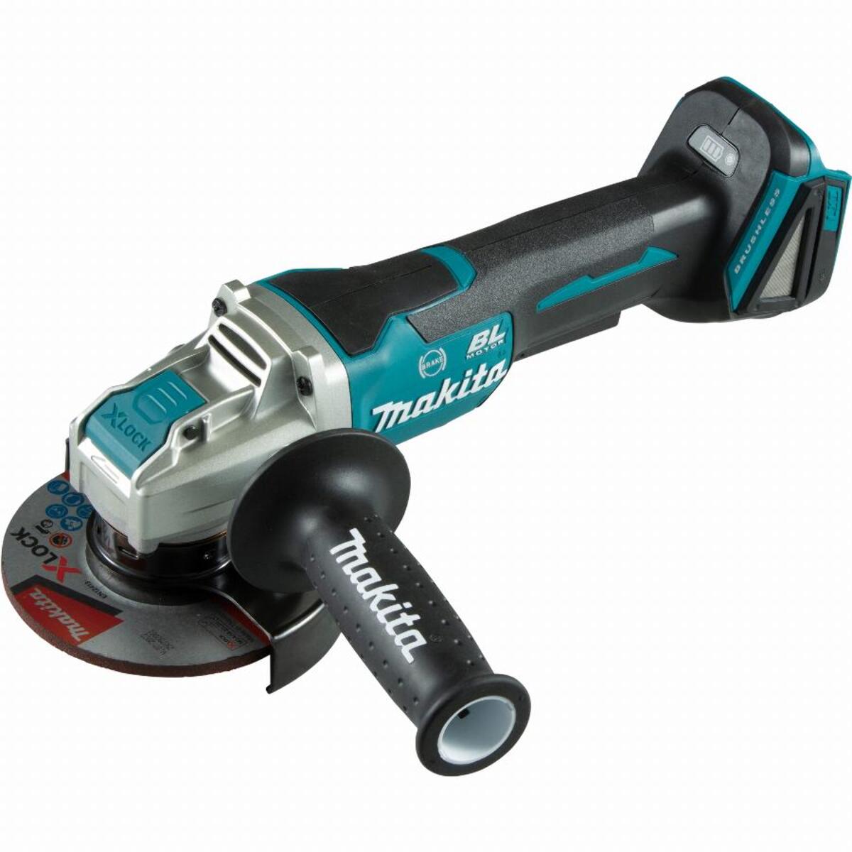 Amoladora 125 mm BL Brake + Deadman 18V X-Lock MAKITA sin batería - DGA520ZX1