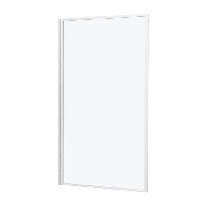 Pare baignoire rabattable 75x130cm - Finition Blanc - WHITE CONTOURING SCREEN