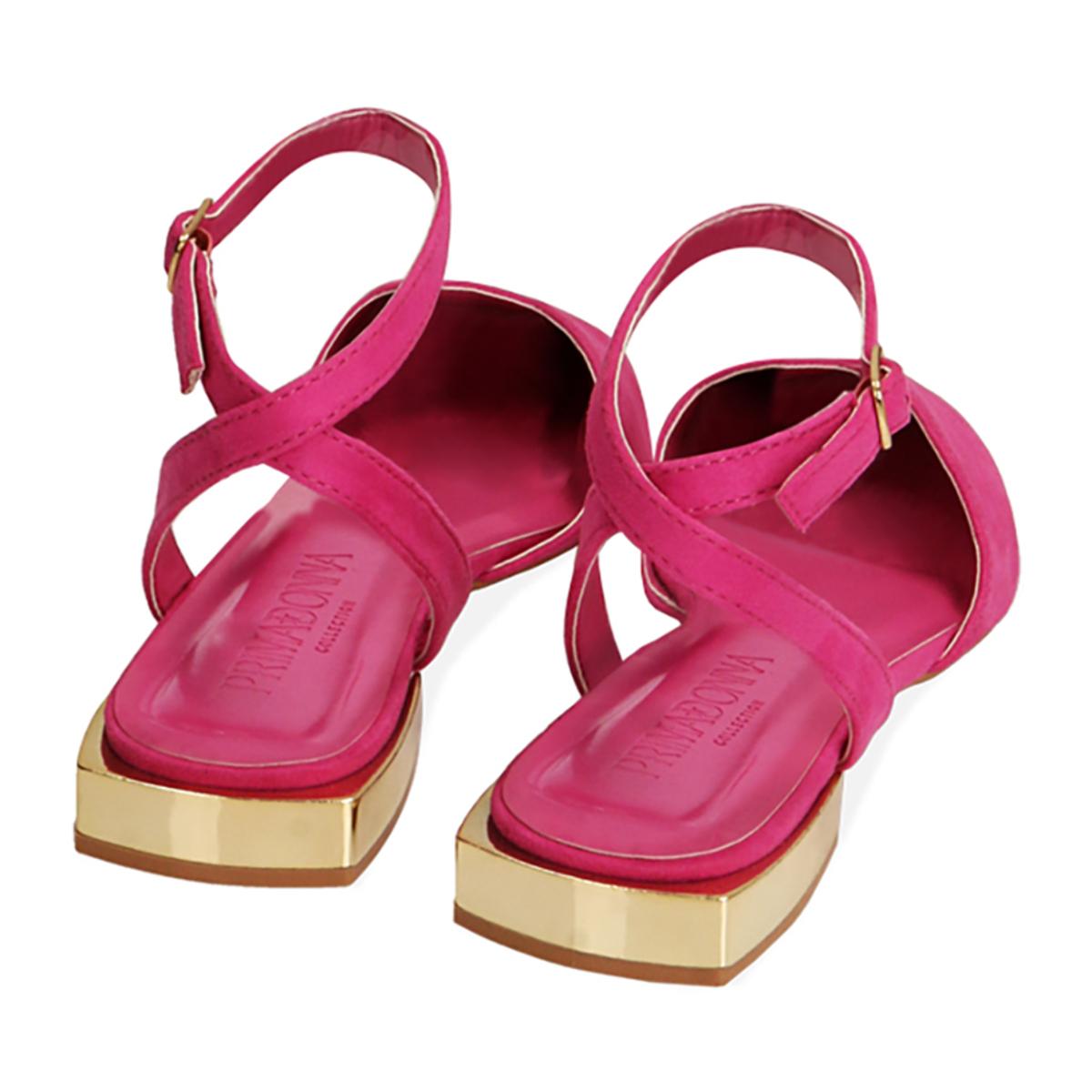 Ballerine slingback fucsia in microfibra