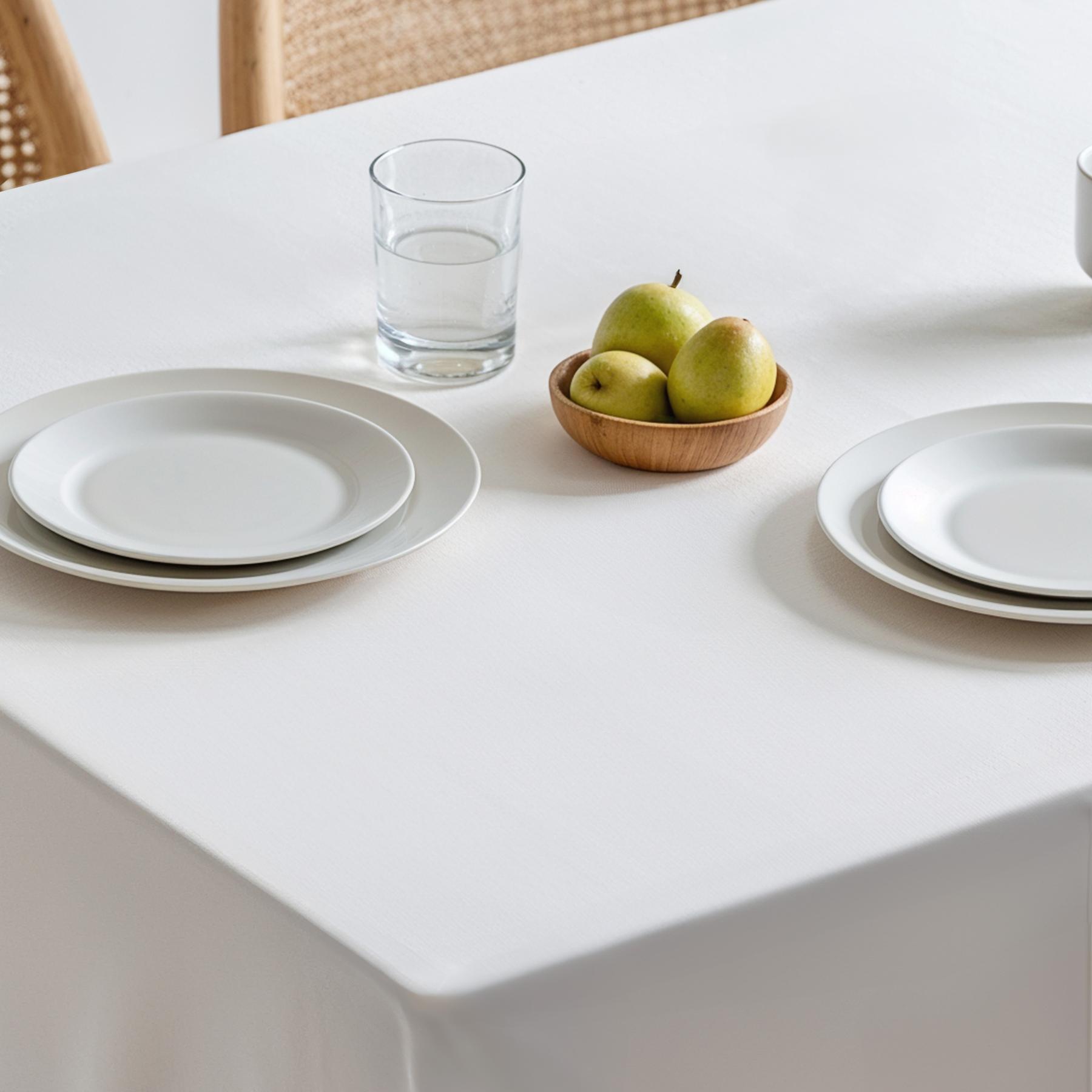 Nappe unie anti-tâches ZEN BLANC