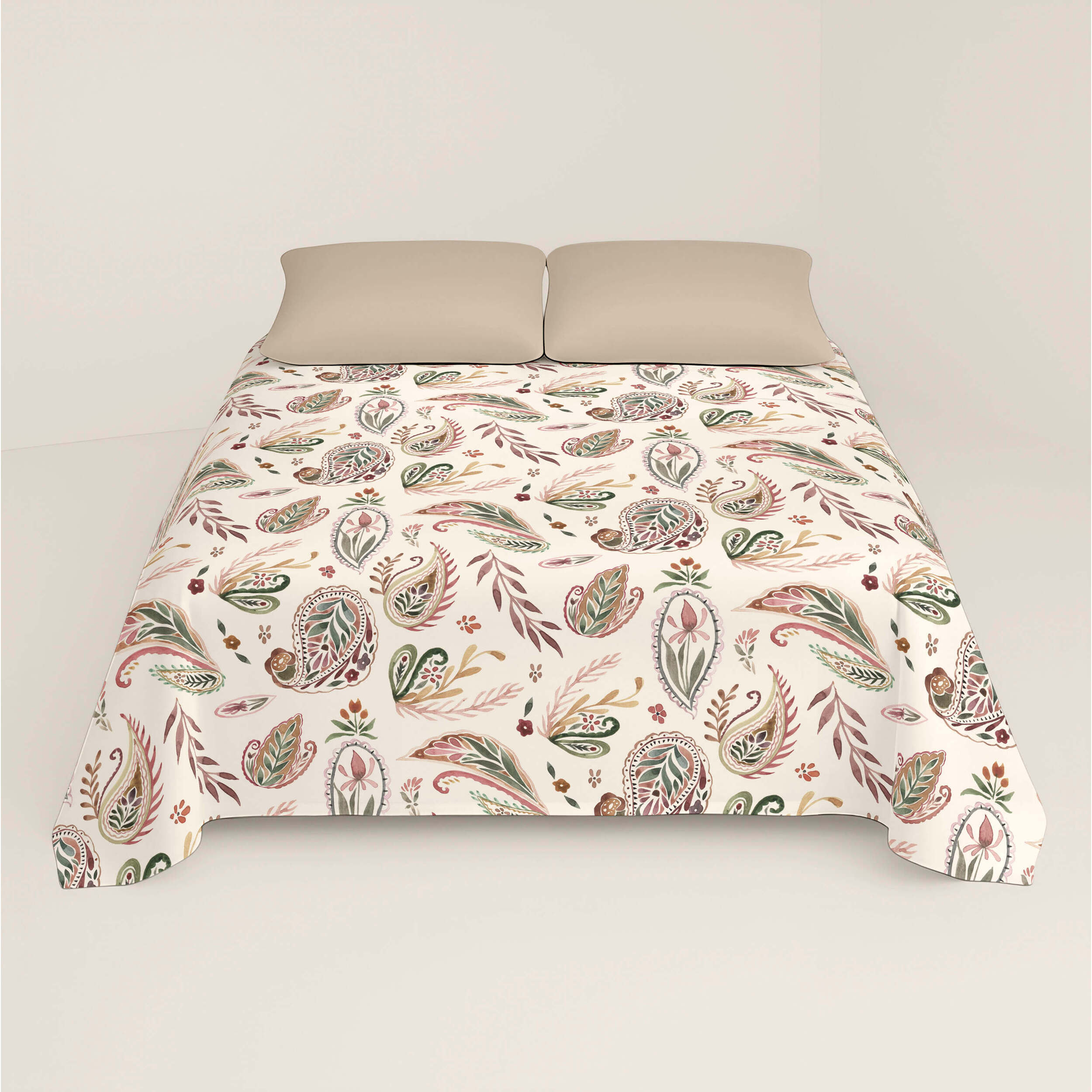 Juego de Sábanas Estampadas - 100% Algodón - Incluye 1 o 2 Fundas de Almohada + 1 Sábana Bajera - Ashley