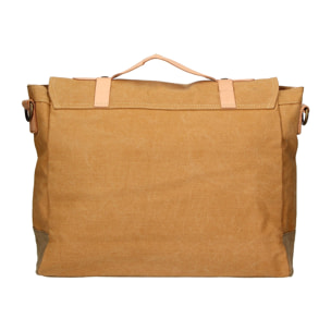 Borsa a mano unisex - Modello Minerva - Canvas e pelle - 30.0 x 40.0 x 12.0 cm