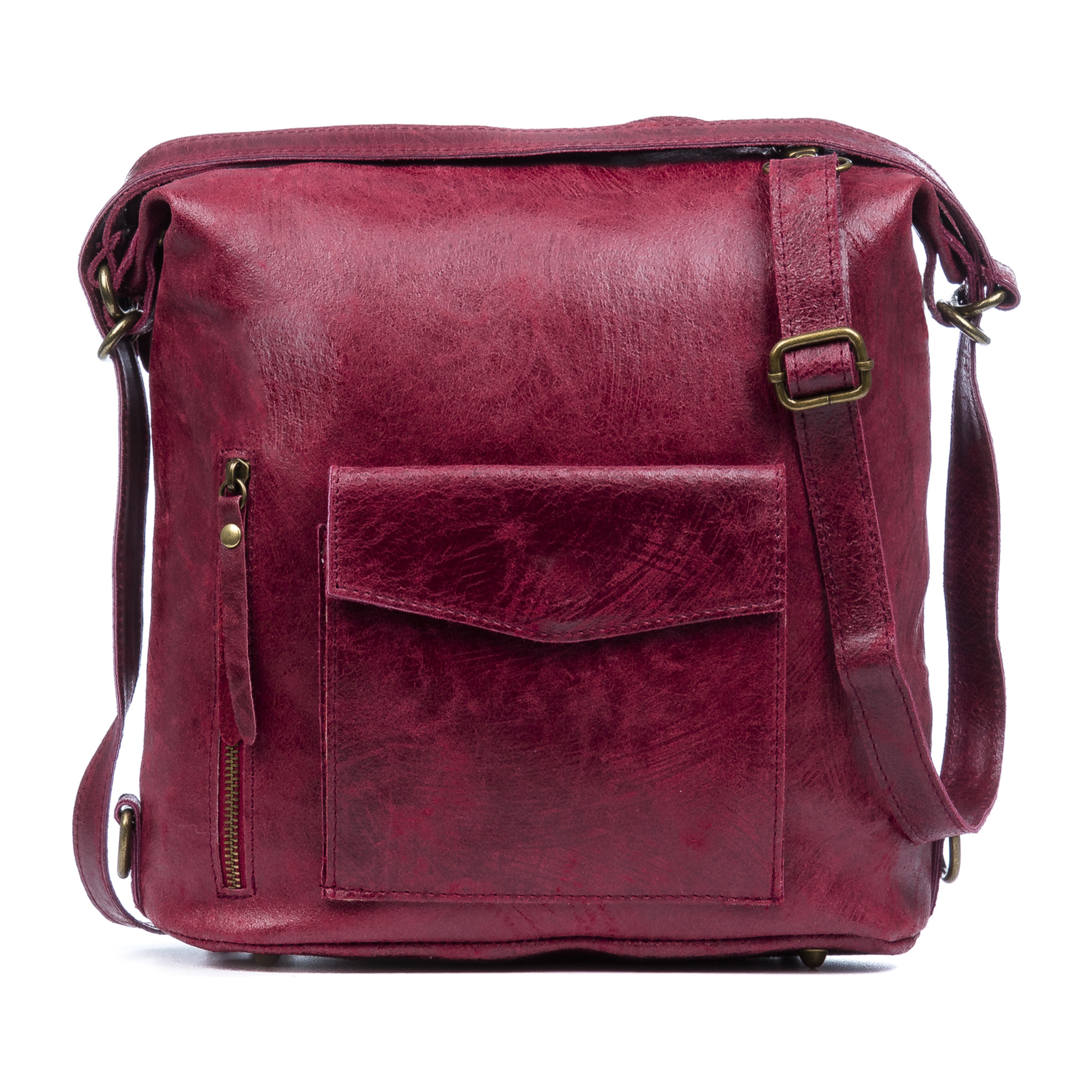 Irene Bolso de hombro Mujer.Piel auténtica Gamuza Lavado a la Piedra