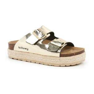 SANDALO CON ZEPPA BILLOWY DORATO