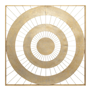 Déco murale "Louise" dorée - métal 90x90 cm