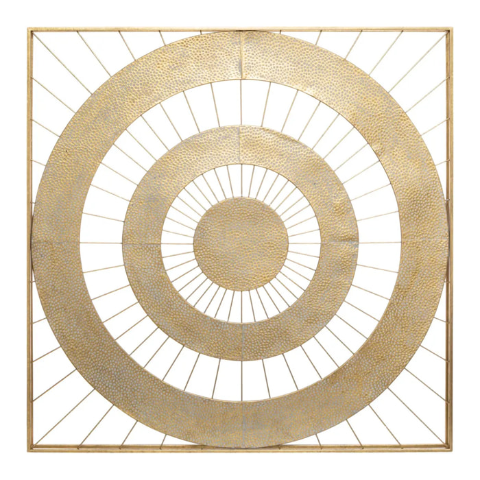 Déco murale "Louise" dorée - métal 90x90 cm