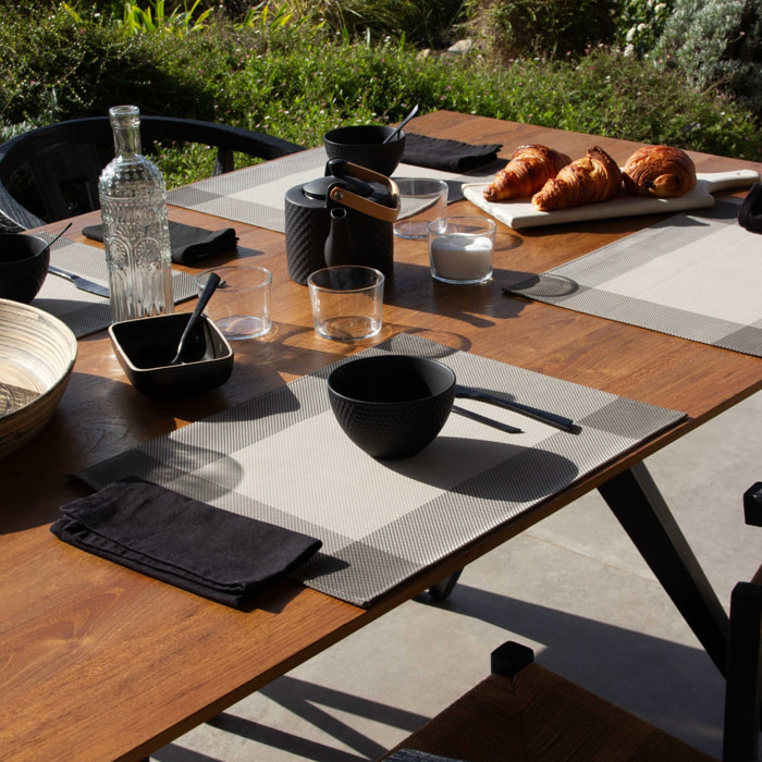 Set de table plastique lavable - Gris